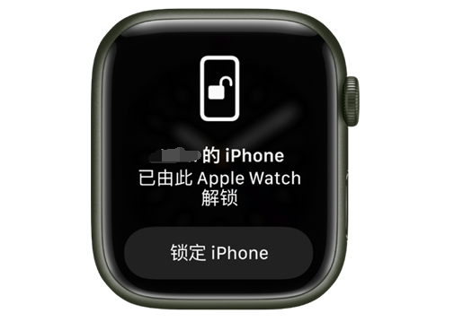 海兴苹果手机维修分享用 AppleWatch 解锁配备面容 ID 的 iPhone方法 