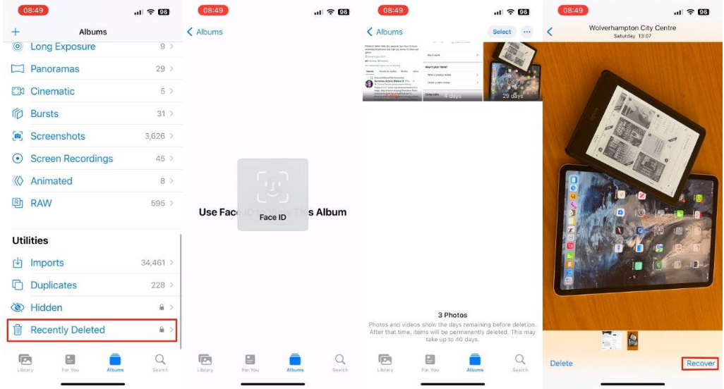 海兴苹果14维修分享 iPhone14 上恢复已删除的照片 